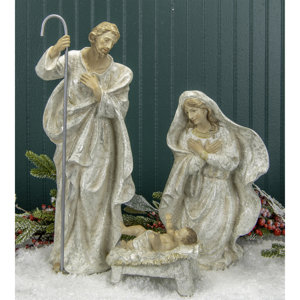 The Holiday Aisle® 3 Piece Resin Nativity Set & Reviews | Wayfair