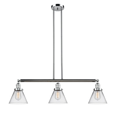 Luminaire suspendu pour îlot 3 lumières Cone