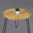 Round Wood And Rattan Side Table, Foldable Table With Metal Tripod, Rattan Round Tray Top, Boho Style, Chic Coffee Table, Side Table (Height 17.7", Grid Knit Pattern)