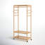 Liev 30.7'' Bamboo Rolling Clothing Rack-398121760