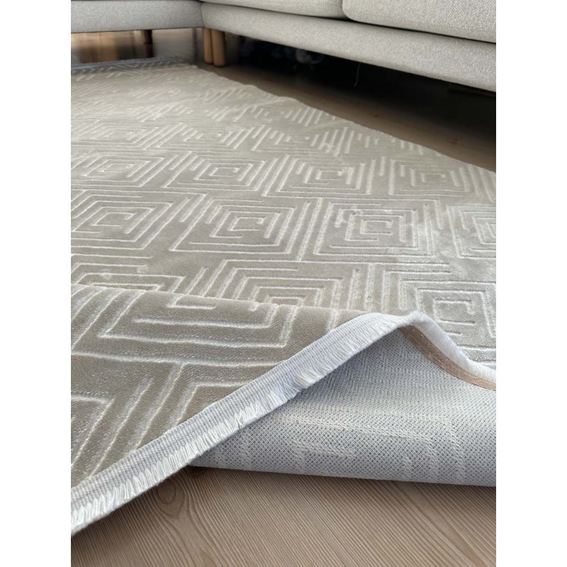 Tapis en coton Tilina avec envers antidérapant, Rectangle 3 pi 11 po x 5 pi 11 po