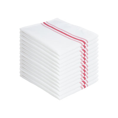 Ensemble de 12 serviettes de table rayées 18 x 22 pouces Arkwright Home