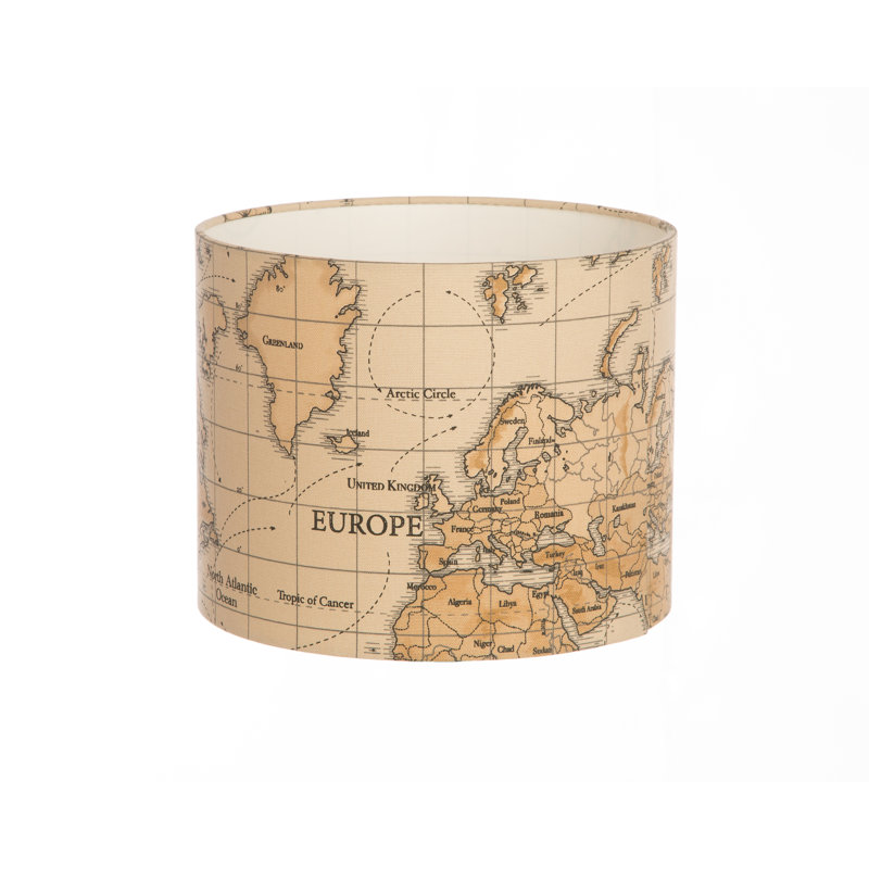 Cotton Drum ( Screw On ), Dusty Orange, Pendant Shade, 20cm H x 30cm W x 30cm D