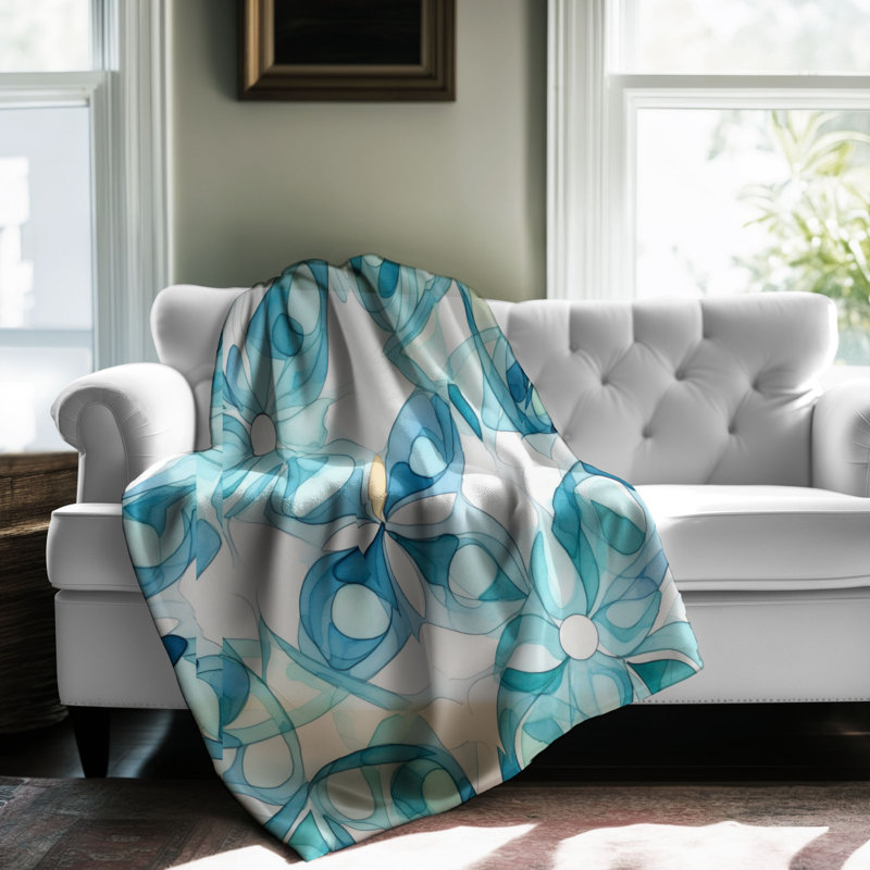 Geometric Textures - Couverture sherpa de qualité supérieure 1 pièce, L 50 po x L 60 po