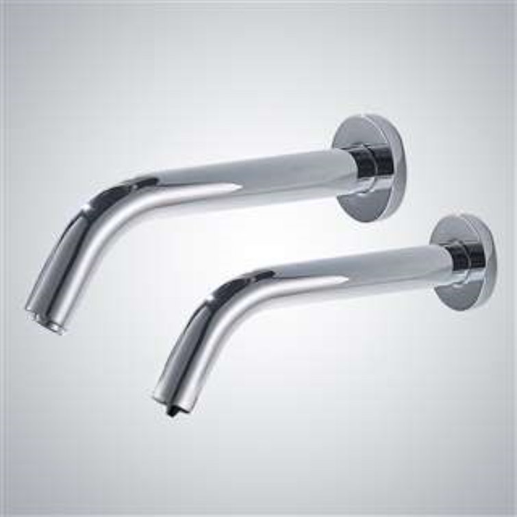 Dax Chrome Finish Commercial Touchless Motion Sensor Faucet & Soap Dispenser – Hygienic, Dual-Function Design
