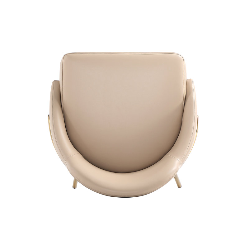 Tabouret de bar rembourré Gracie, Tabouret de bar (siège d'une hauteur de 29,1 po), Siège beige / cadre doré