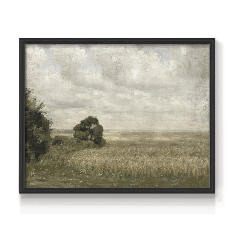Paysages rétro-DCxxxix-impression encadrée - réversible, H 11 po x l 14 po, Noir