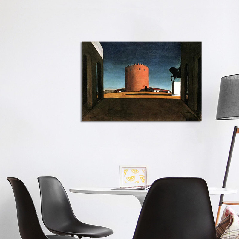 The Red Tower - Wrapped Canvas Painting, 101.6 cm H x 66.04 cm W x 1.91 cm D