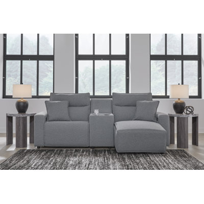 Canapé modulaire inclinable électrique avec méridienne 3 pièces Modmax