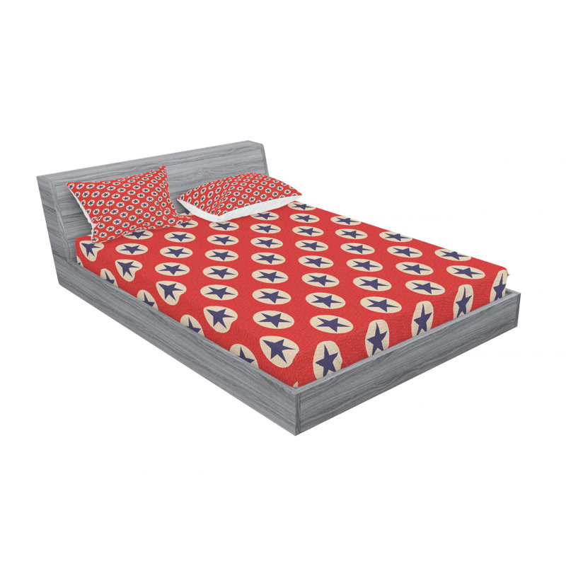 Ensemble de draps Star Big Dots, Ensemble de drap pour grand lit avec drap-housse