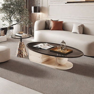 Modern simple oval coffee table living room
