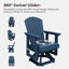 Chaise berçante rotative en PEHD Adirondack-1779270045