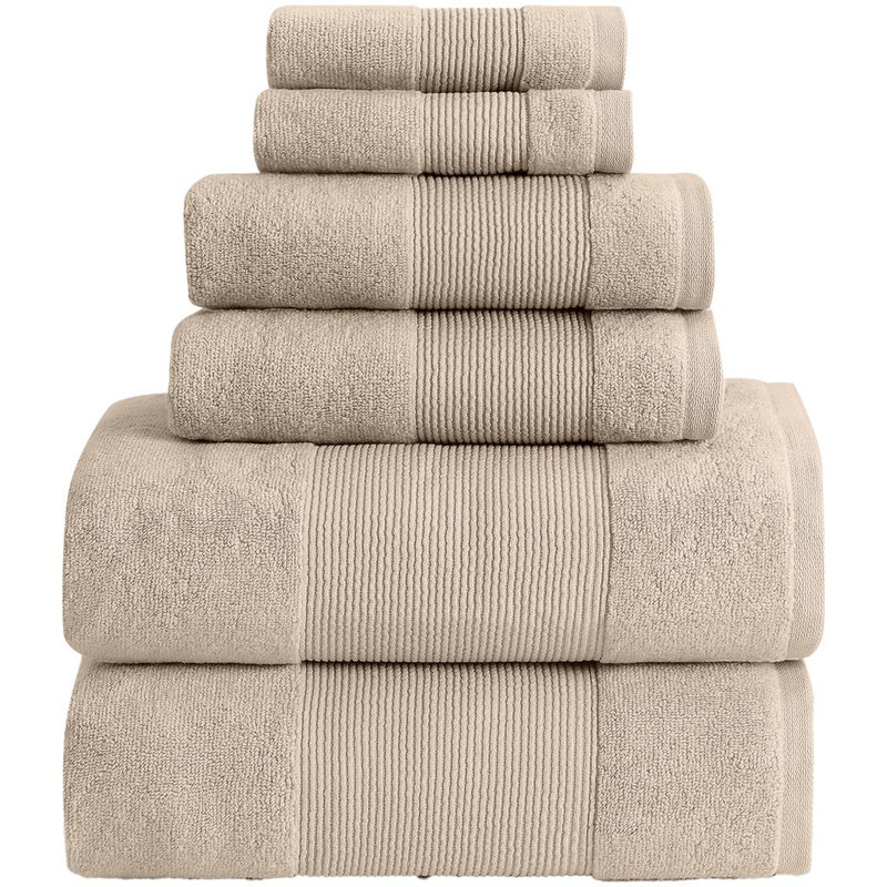 Modern Threads - Air Cloud 6-Piece 100% Zero-Twist Cotton Towel Set - Bath Towels, Hand Towels, & Washcloths - Super Absorbent & Quick Dry - 500 GSM - Soft & Plush