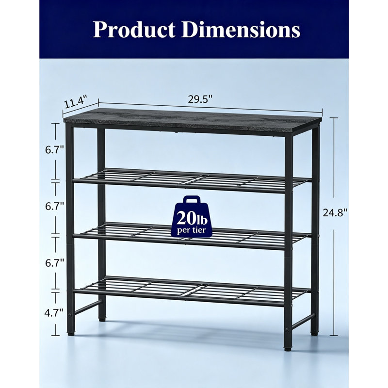 12 Pair Shoe Rack