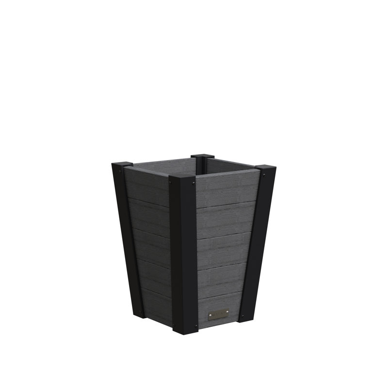 Grand pot à fleurs effilé de 18 pouces Mayne, H 18 po x l 15 po x P 15 po, Ensemble de 1