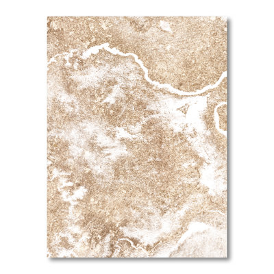 " Gold Marble Art On White "
