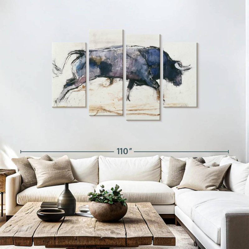Brampt Charging Bull 1998, 48" H x 75" W