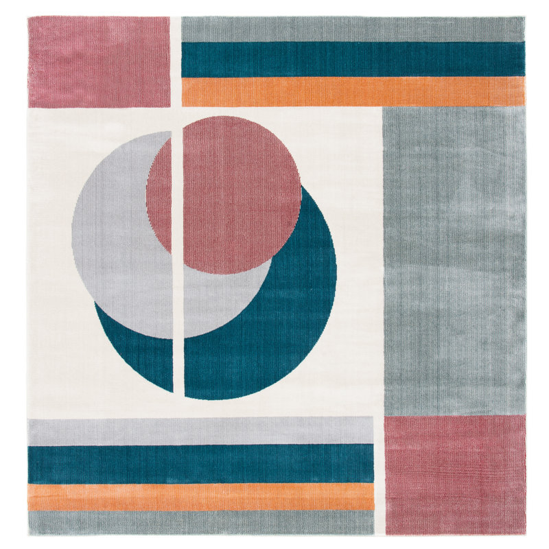 Tapis géométrique Honeycutt 300 Performance, Carré 6 pi 7 po