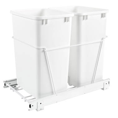 Rev-A-Shelf Chrome Metal Pullout Wire Clothes Hamper Basket with Liner and  Mounting Hardware HRV-1520 S CR - The Home Depot