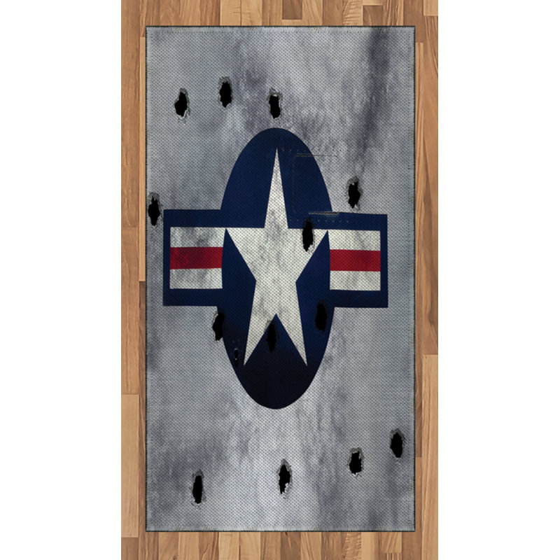 Airplane High Density Long Fiber Poly Threads Decorative Area Rug Carpet, Rectangle 2'7" x 5'