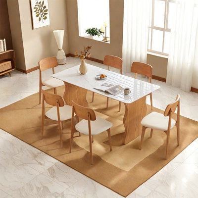 Family living room rock plate dining table sets