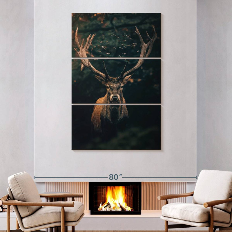 Brampt The Moody Deer, 74" H x 48" W