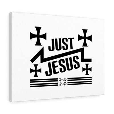 Just Jesus Cross - Wrapped Canvas Print