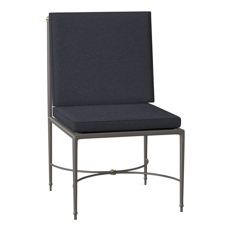 Chaise d'appoint en aluminium Roma, Welt, Perigold Play - bleu marine