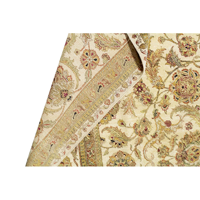 Wool Oriental Area Rug in Ivory