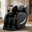 Fauteuil de massage inclinable de 28,53 po de largeur, finition noire, système de pression d'air complet en similicuir-380836962