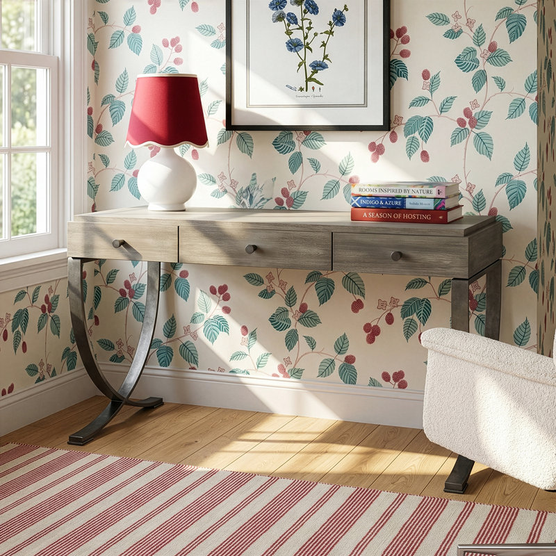 Regan Solid Wood 3-Drawer Writing Desk