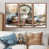 Toile avec cadre flottant brun