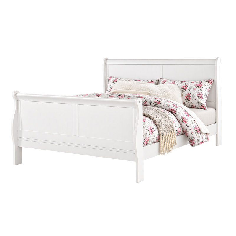 Ensemble de chambre avec très grand lit 3 pièces, blanc, 2 tables de chevet