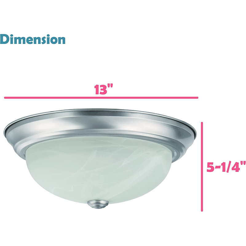 Boutte Glass Flush Mount, Brushed Nickel