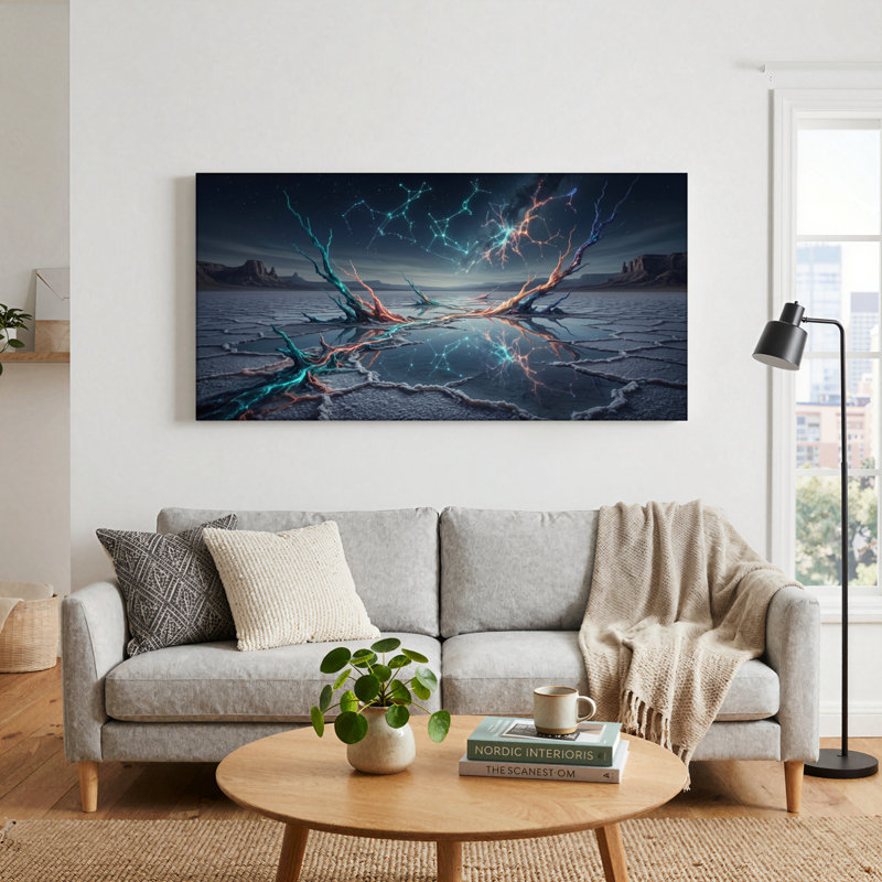 «Electric Storm», reproduction d'art sur toile, ensemble de 1, L 58 po x H 28 po, Toile tendue
