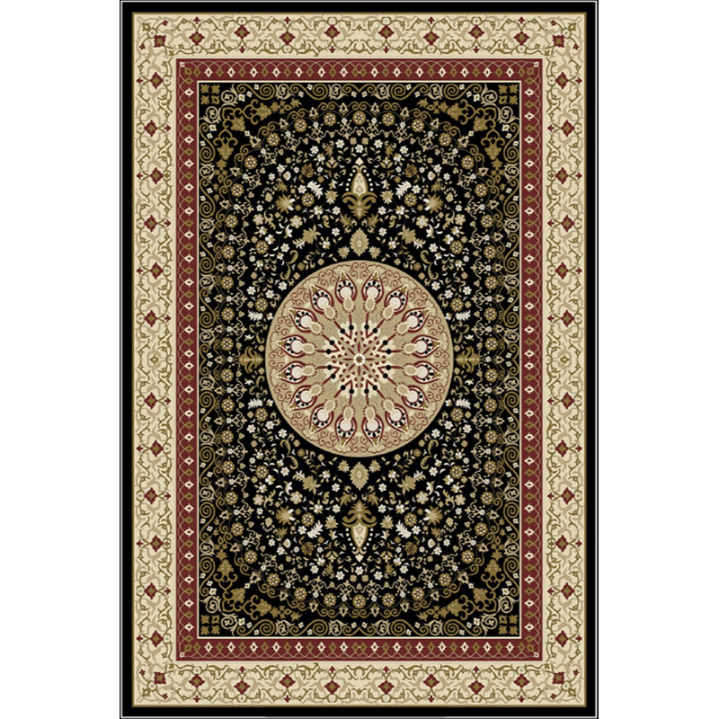 Luxurious Velvet Area Rug (4.6 x 7.2 ft), 100% Antibacterial Fabric, Non-Slip Cotton Backing, Pile Height: 0.4 in | Machine Washable, 3D Digital Print Design | Perfect for Living Room & Bedroom Decor, Soft & Durable