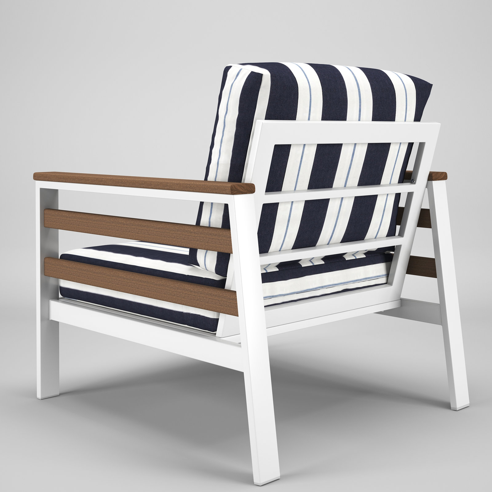 Townsend Metal Outdoor Lounge Club Chair With Sunbrella Cushion, Relate Harbor