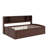 Full-Size Wooden Captain's Bed With Built-In Storage Shelves, Four Drawers, And Two Cabinets