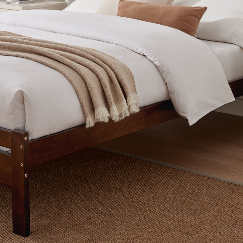 Aichele Solid Wood Bed, Kingsize (5'), Walnut