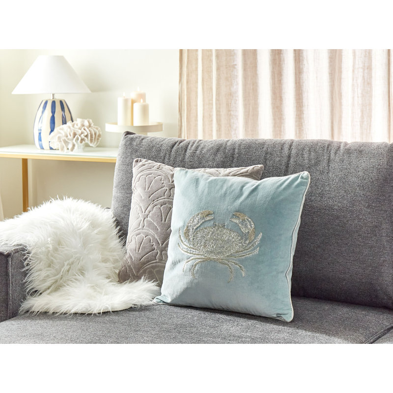 Castres Animal Print Blue Square Throw Cushion