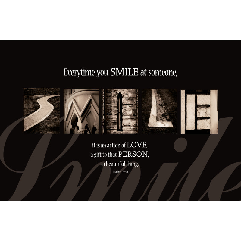 Smile - Wrapped Canvas Print, 30cm H x 46cm W x 3.8cm D