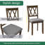 Ensemble de table de salle à manger 5 pièces en bois avec 4 chaises