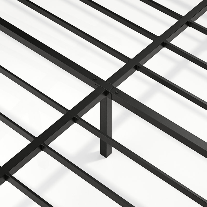 Queen Floating Bed Frame With Led Lights, Wave Curve Bed With Heavy Duty Metal Slats, Queen, Oak