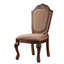 Ensemble de deux chaises d'appoint en tissu brun clair et séquoia