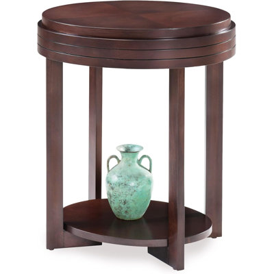Solid + Manufactured Wood Oval End Table in Chocolate Cherry