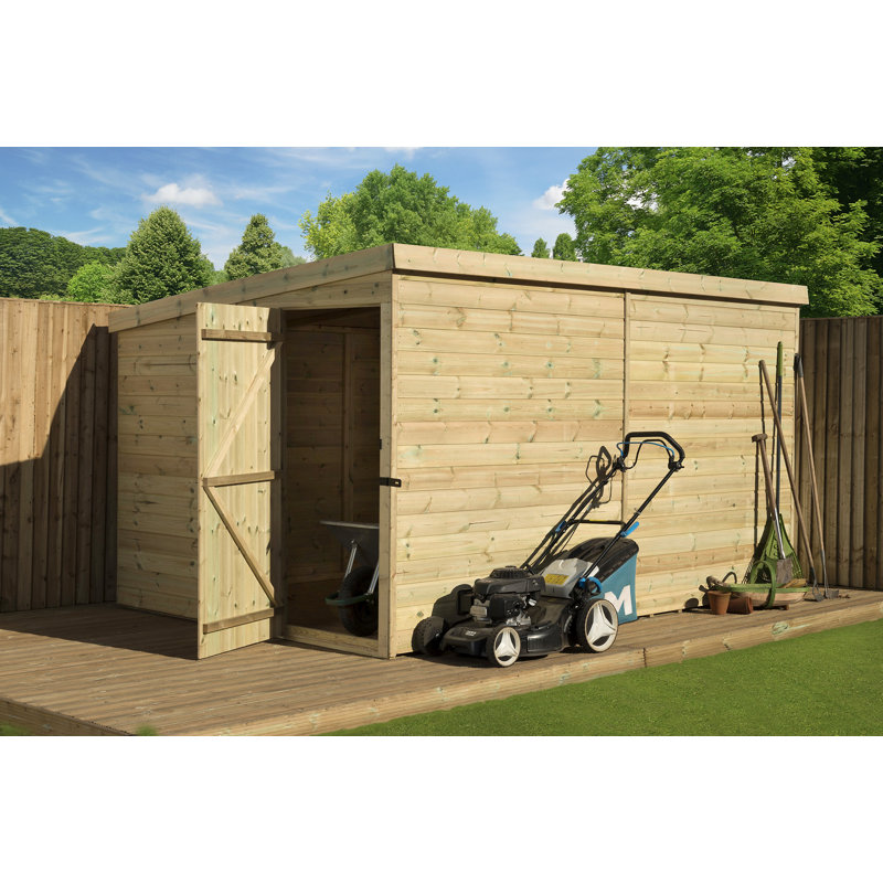 Shiplap Pent Wooden Shed, 203.2cm H x 274.32cm W x 243.84cm D