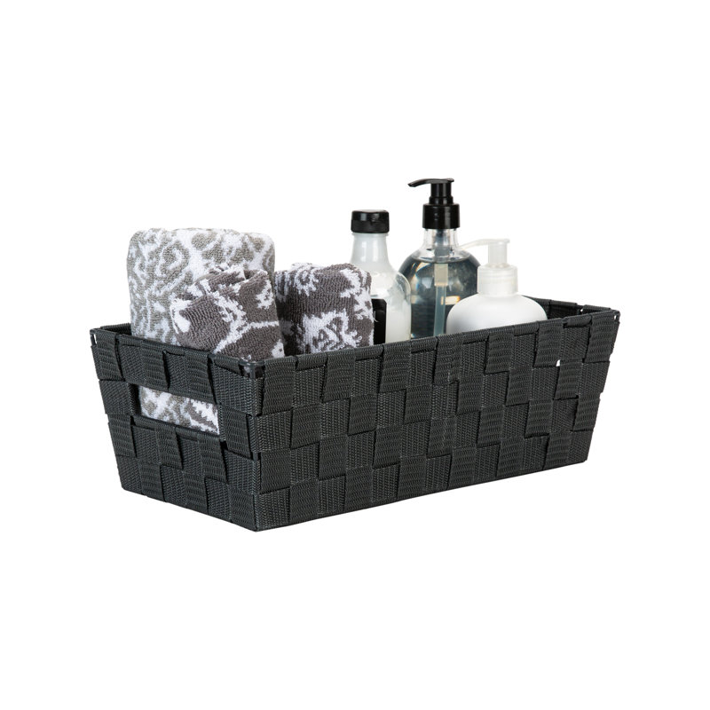 Simplify Plastic Decorative Bins, Gray