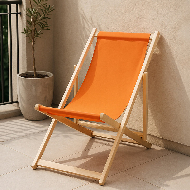 Beauport Pink Deckchair, Orange