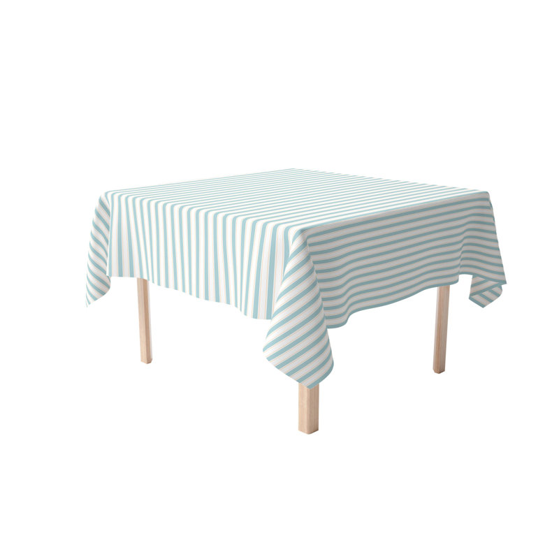 Square Striped Cotton Twill Tablecloth