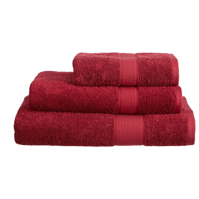 Faith Margaret Turkish Cotton Midweight Fingertip Towel, Burgundy
